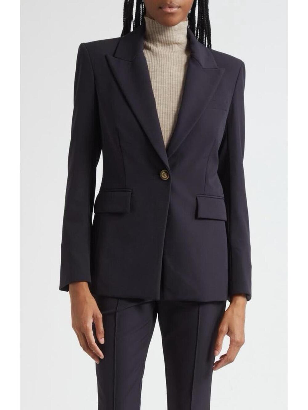 New Veronica Beard Naira Dickey Jacket In Navy Size 4 $748